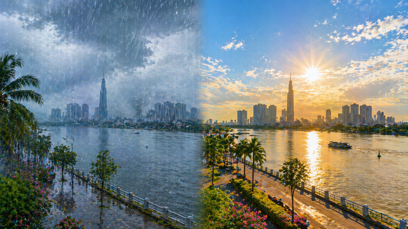 Mùa mưa và mùa khô ở miền Nam