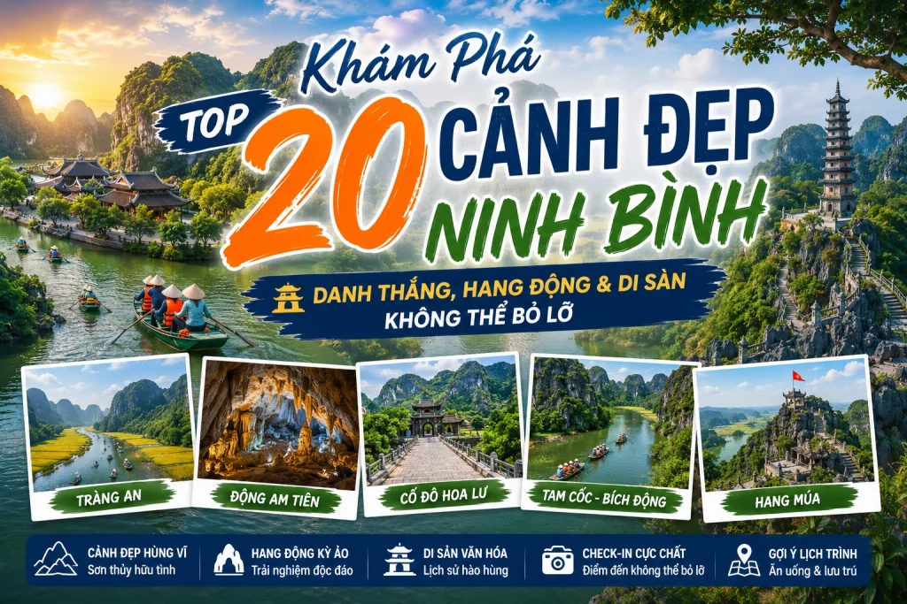 Khám phá 20 cảnh đẹp Ninh Bình