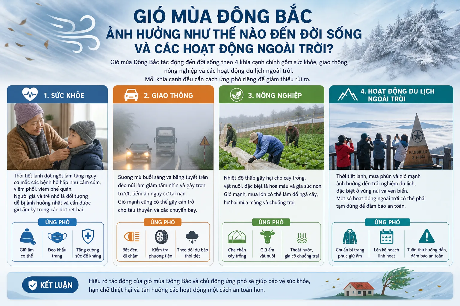 Gió Mùa Đông Bắc Ảnh Hưởng Như Thế Nào Đến Đời Sống và Các Hoạt Động Ngoài Trời?