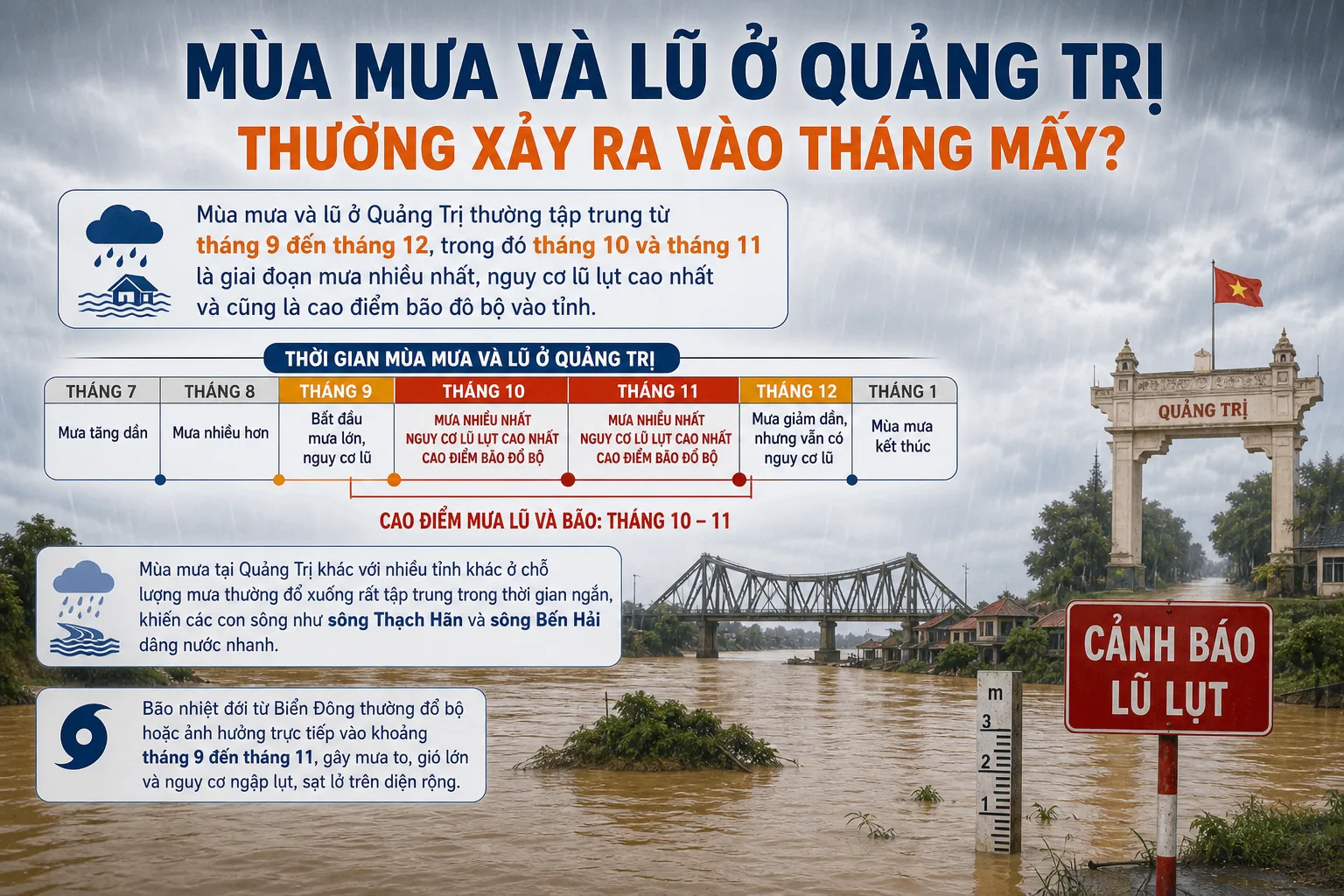 Mùa Mưa và Lũ Ở Quảng Trị Thường Xảy Ra Vào Tháng Mấy?